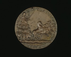 Niccolò Fiorentino<br /><i>Alfonso (?) in a Triumphal Car</i>, 1492<br />Bronze, diameter 7.1 cm (2 13/16 in.)<br />National Gallery of Art, Washington, DC, Samuel H. Kress Collection<br />Image courtesy of the Board of Trustees, National Gallery of Art