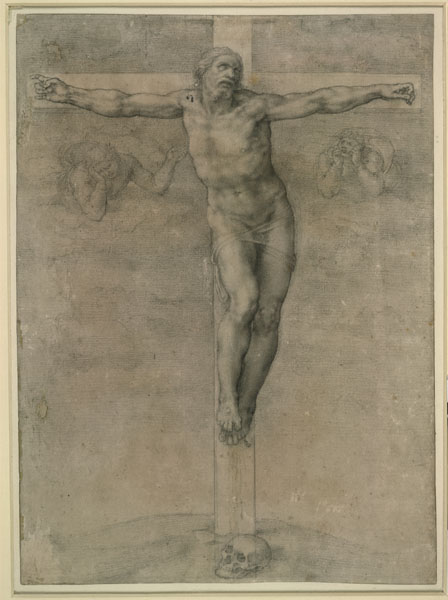 Michelangelo<br /><i>Christ on the Cross</i>, 1536–41<br />Drawing in black chalk, 36.8 x 26.8 cm (14 1/2 x 10 5/8 in.)<br />British Museum, London<br />© Trustees of the British Museum