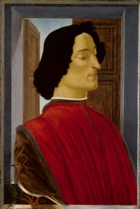 Sandro Botticelli<br /><i>Giuliano de’ Medici</i>, c. 1478/80<br />Tempera on panel, 75.5 x 52.5 cm (29 3/4 x 20 11/16 in.)<br />National Gallery of Art, Washington, DC, Samuel H. Kress Collection<br />Image courtesy of the Board of Trustees, National Gallery of Art