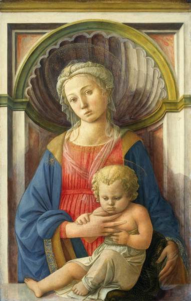 Fra Filippo Lippi<br /><i>Madonna and Child</i>, c. 1440<br />Tempera on panel, 79 x 51.1 cm (31 1/8 x 20 1/8 in.)<br />National Gallery of Art, Washington, DC, Samuel H. Kress Collection<br />Image courtesy of the Board of Trustees, National Gallery of Art