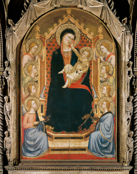 Bernardo Daddi<br /><i>Madonna delle Grazie</i>, 1347<br />Altarpiece painted panel<br />Orsanmichele, Florence<br />Scala/Art Resource, NY