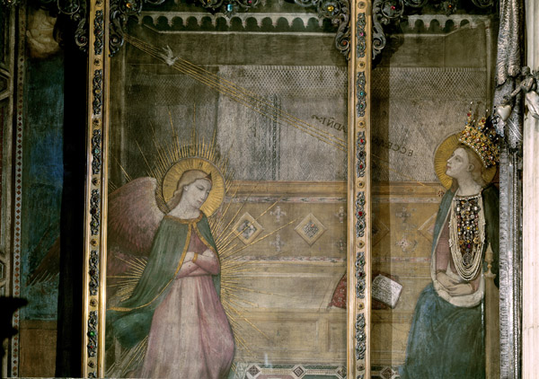 <i>The Annunciation</i>, mid-14th century<br />Fresco<br />Santissima Annunziata, Florence<br />Scala/Art Resource, NY
