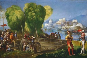 Dosso Dossi Aeneas and Achates on the Libyan Coast, c. 1520 Oil on canvas, 58.7 x 87.6 cm (23 1/8 x 34 1/2 in.) National Gallery of Art, Washington, DC, Samuel H. Kress Collection Image courtesy of the Board of Trustees, National Gallery of Art