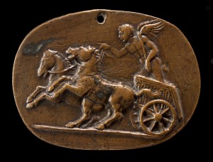 Plaquette depicting the “Cupid Driving a Chariot,” 15th century<br />Bronze, 5.7 x 7.6 cm (2 1/4 x 3 in.)<br />National Gallery of Art, Washington, DC, Samuel H. Kress Collection<br />Image courtesy of the Board of Trustees, National Gallery of Art