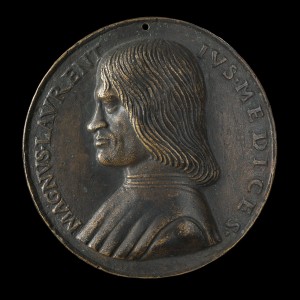 Niccolò Fiorentino<br /><i>Lorenzo de’ Medici, il Magnifico (1449–92)</i>, date unknown<br />Bronze/late cast, hollow, diameter 9 cm (3 9/16 in.)<br />National Gallery of Art, Washington, DC, Samuel H. Kress Collection<br />Image courtesy of the Board of Trustees, National Gallery of Art