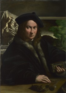 Parmigianino<br /><i>Portrait of a Man</i>, probably before 1524<br />Oil on wood, 89.5 x 63.8 cm (35.2 x 25.1 in.)<br />The National Gallery, London<br />© National Gallery, London/Art Resource, NY