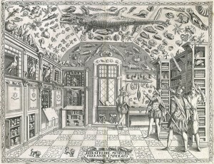 <i>Cabinet of Wonders</i><br />Engraving from Ferrante Imperato’s <i>Dell’historia naturale</i><br />Second edition, Venice, 1672<br />University Library of Erlangen-Nüremberg